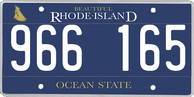 RI license plate 966165