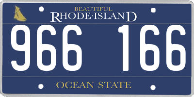 RI license plate 966166