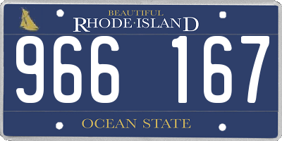 RI license plate 966167