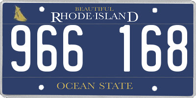 RI license plate 966168