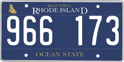 RI license plate 966173