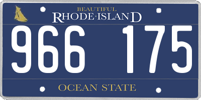 RI license plate 966175