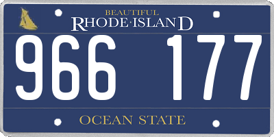RI license plate 966177