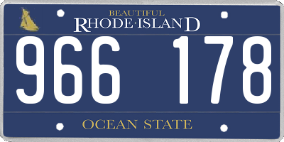RI license plate 966178