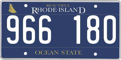 RI license plate 966180