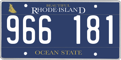 RI license plate 966181