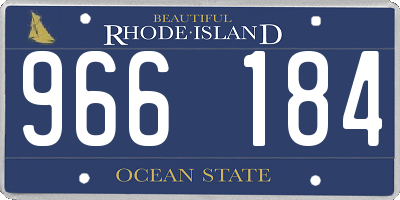 RI license plate 966184