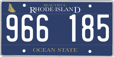 RI license plate 966185