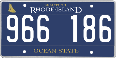 RI license plate 966186