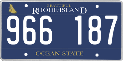 RI license plate 966187