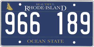 RI license plate 966189