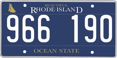 RI license plate 966190