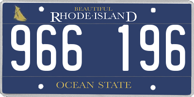 RI license plate 966196