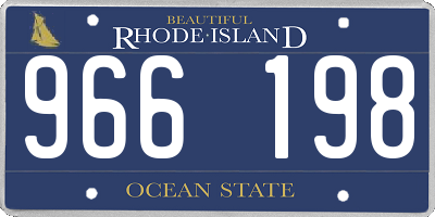 RI license plate 966198