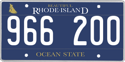 RI license plate 966200