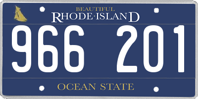 RI license plate 966201