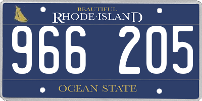 RI license plate 966205