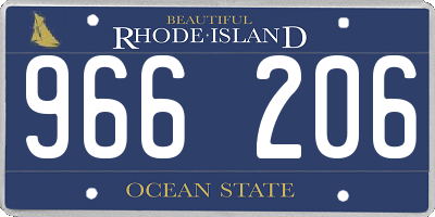 RI license plate 966206