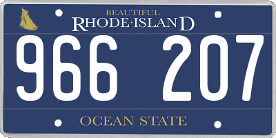 RI license plate 966207