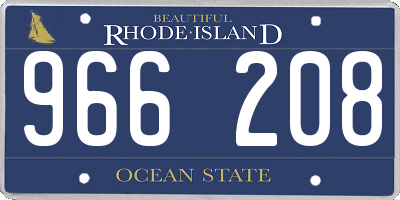RI license plate 966208