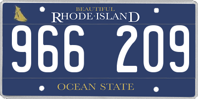 RI license plate 966209