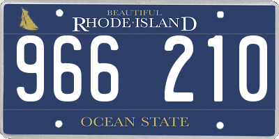 RI license plate 966210