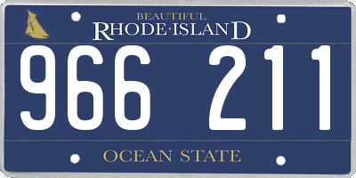 RI license plate 966211