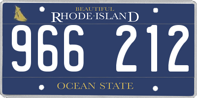 RI license plate 966212