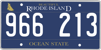 RI license plate 966213