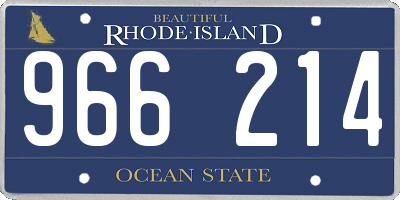 RI license plate 966214