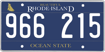 RI license plate 966215