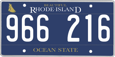 RI license plate 966216