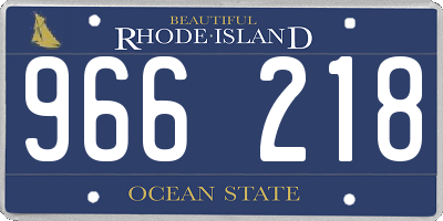 RI license plate 966218
