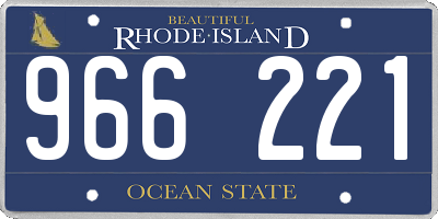 RI license plate 966221