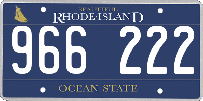 RI license plate 966222