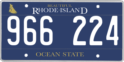 RI license plate 966224