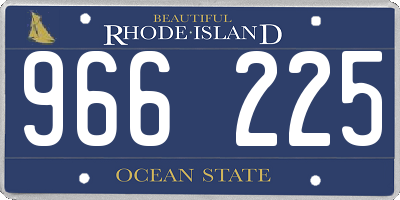 RI license plate 966225