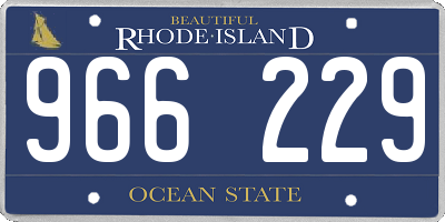 RI license plate 966229
