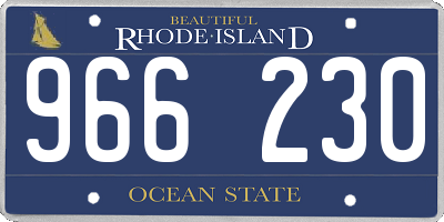 RI license plate 966230
