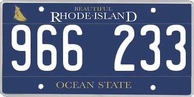 RI license plate 966233