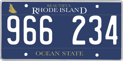 RI license plate 966234