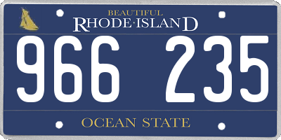 RI license plate 966235