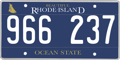 RI license plate 966237