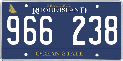 RI license plate 966238