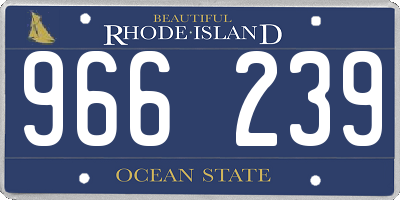 RI license plate 966239