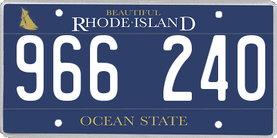RI license plate 966240