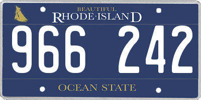 RI license plate 966242