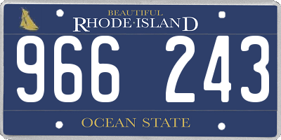 RI license plate 966243