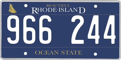 RI license plate 966244