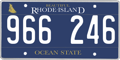 RI license plate 966246